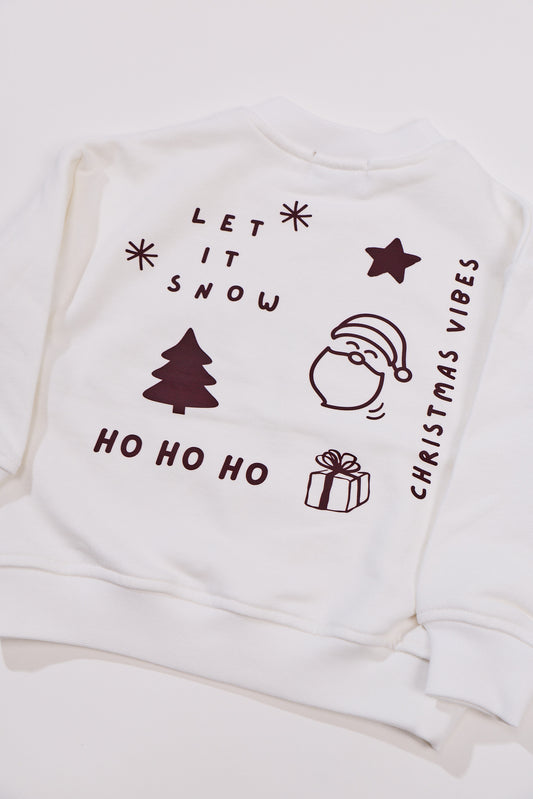 Santa sweatshirt - coconut milk-christmas special