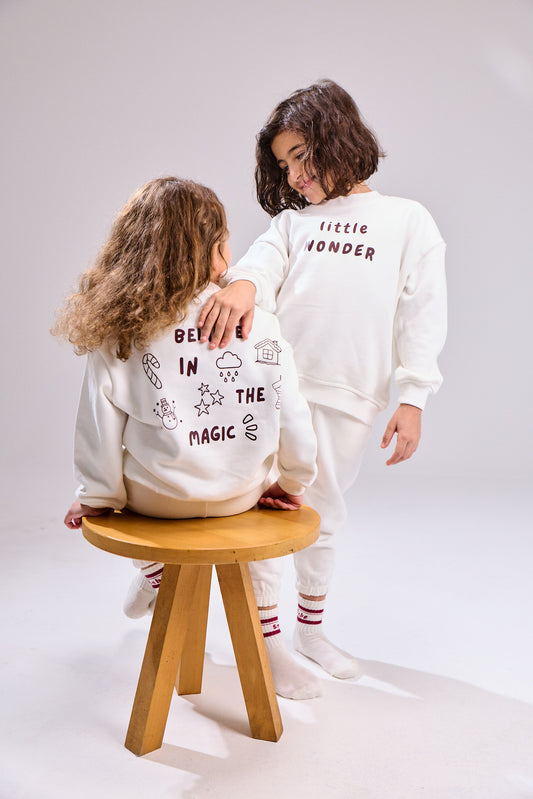 Little wonder sweatshirt - coconut milk-christmas special