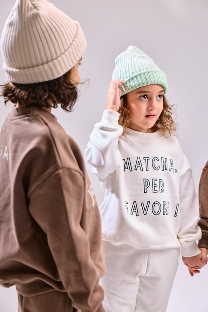 Knit rib beanie - dusty sage