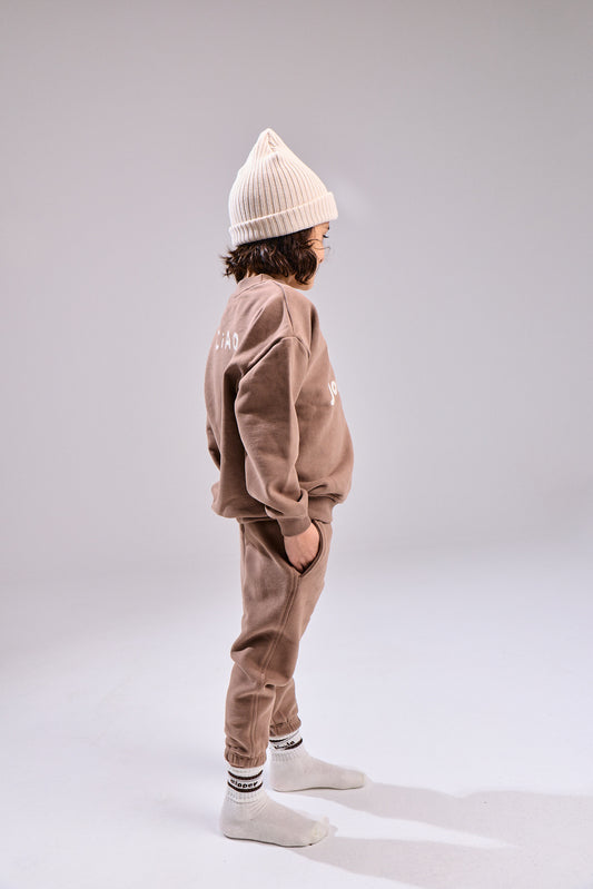 The relaxed sweatpant - cacao brown