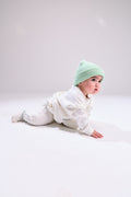Knit rib beanie - dusty sage