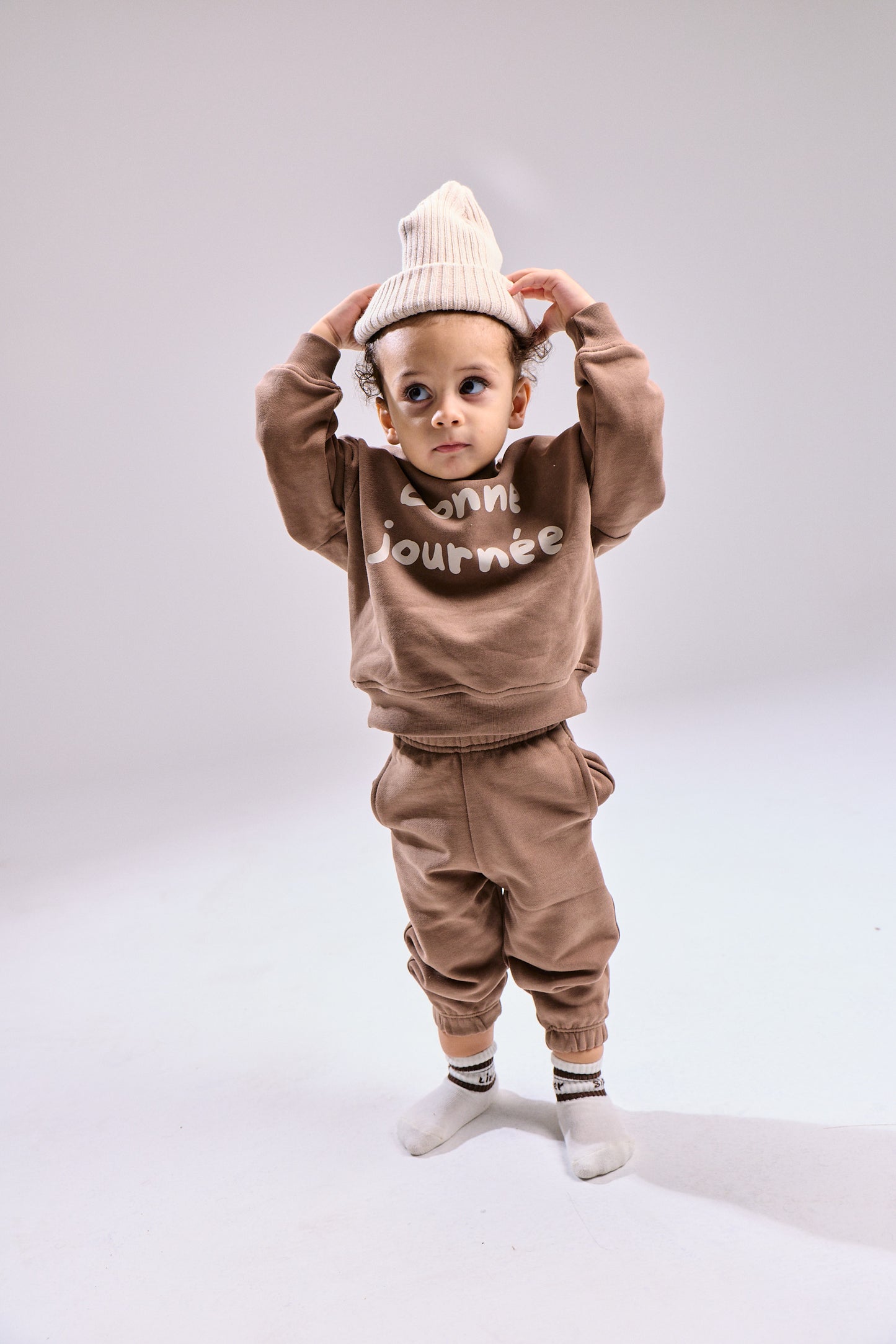 Knit rib beanie -  milk & honey