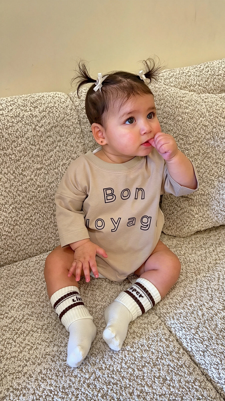 Bon Voyage Tee - Toasted Almond