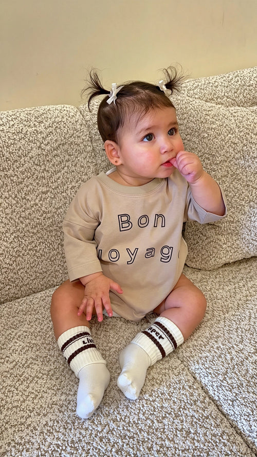 Bon Voyage Oversized t-shirt - Toasted Almond