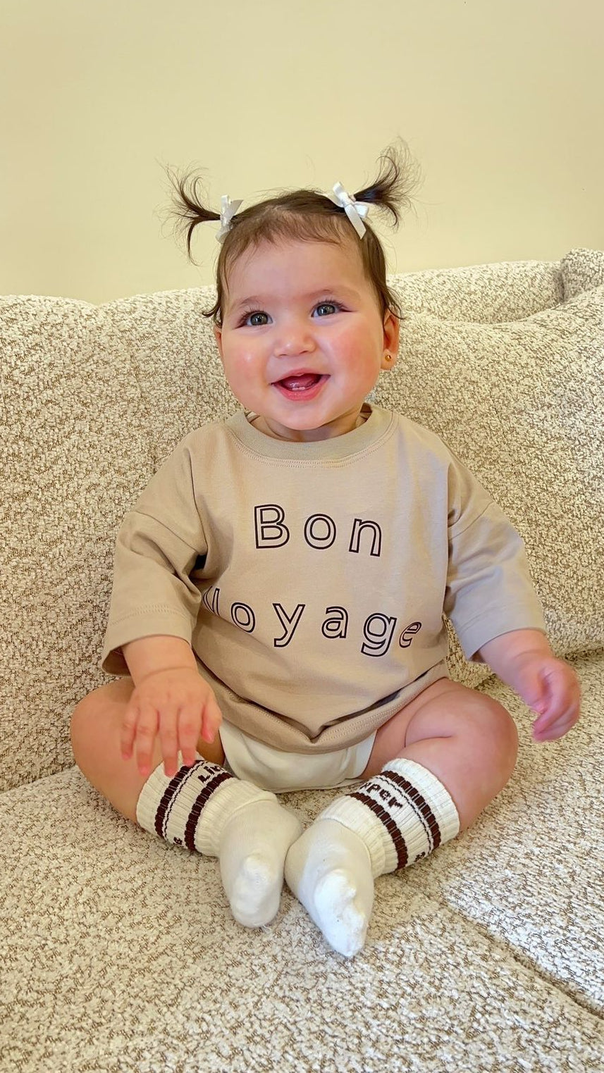 Bon Voyage Oversized t-shirt - Toasted Almond