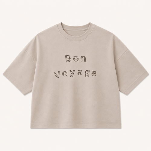 Bon Voyage Oversized t-shirt - Toasted Almond