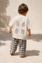 Stone Check Linen pants