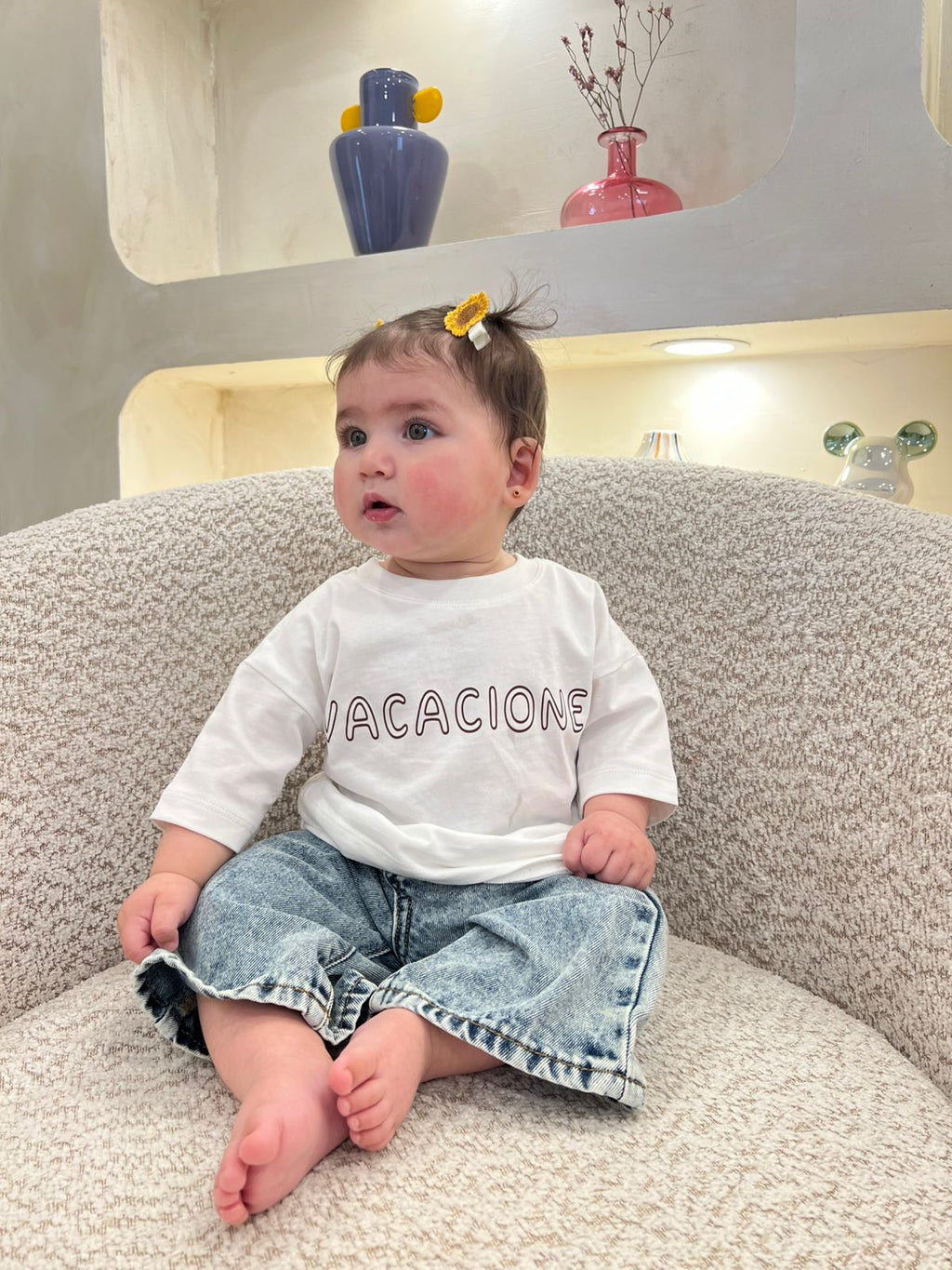 Vacaciones Oversized t-shirt - Coconut Milk
