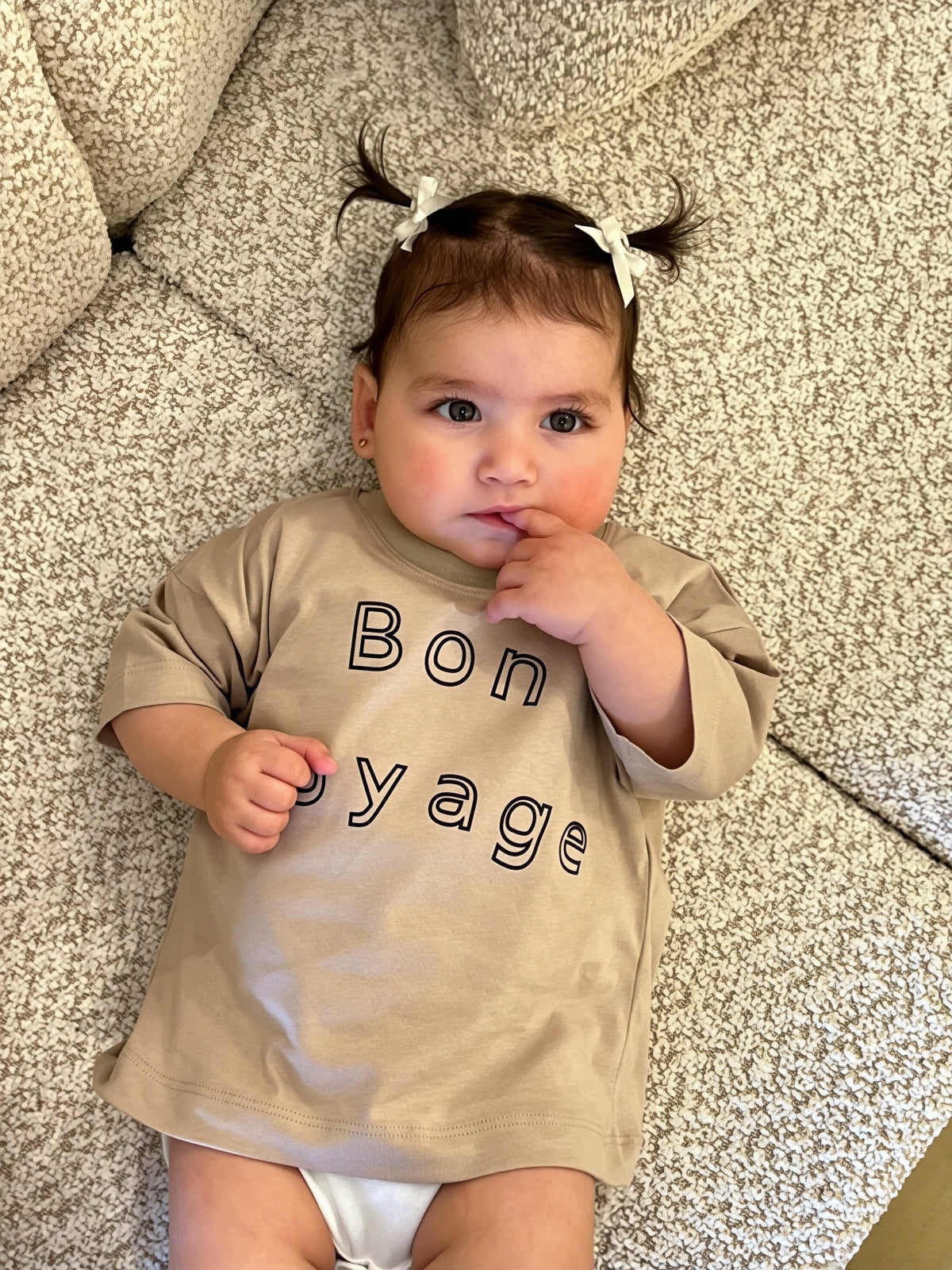 Bon Voyage Tee - Toasted Almond