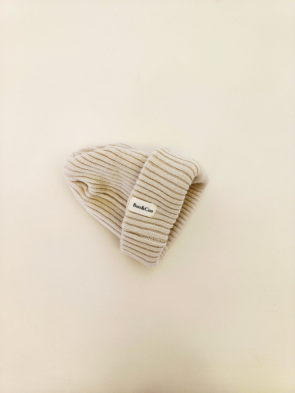 Knit rib beanie -  milk & honey