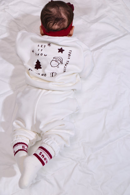 Santa sweatshirt - coconut milk-christmas special