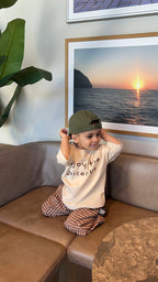 Juice Club Oversized T-Shirt - Oat Milk