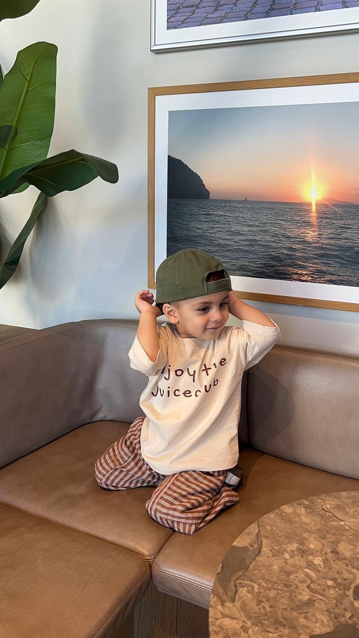 Juice Club Oversized T-Shirt - Oat Milk