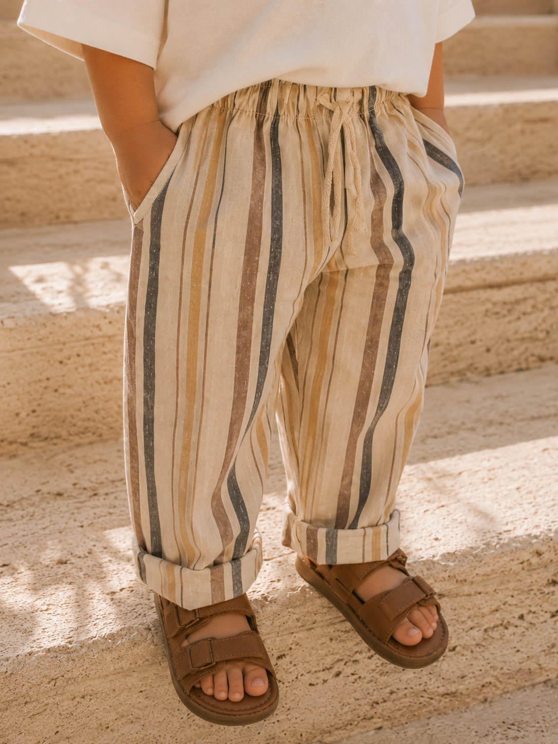 Dune Stripe Linen Pants
