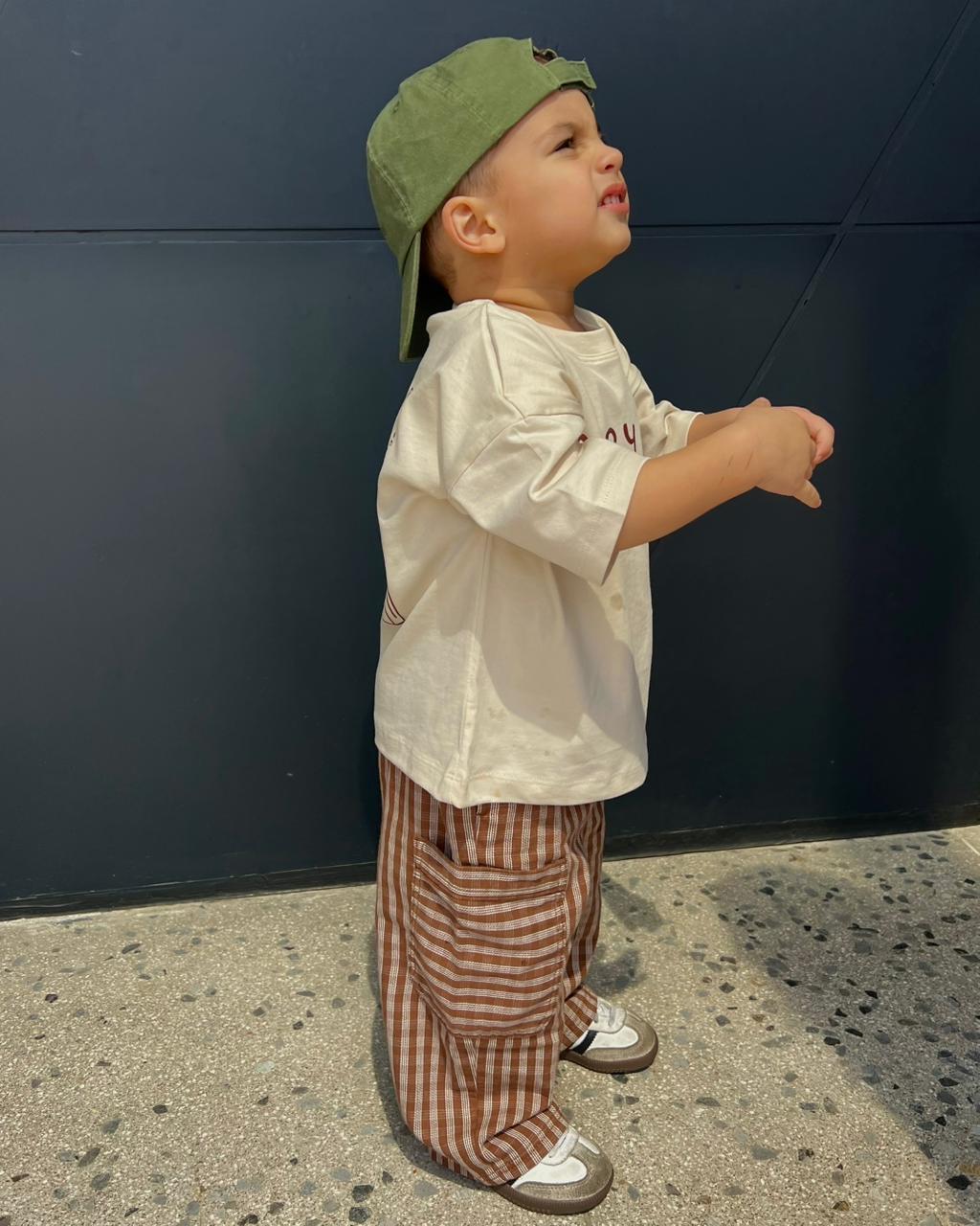 Mocha Check Cargo Pants