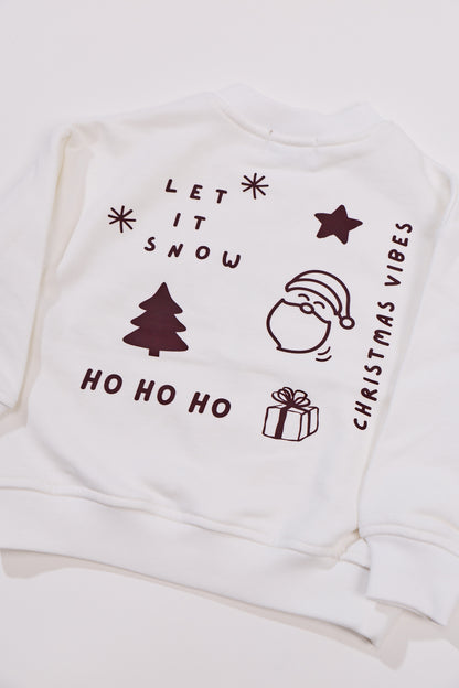 Santa sweatshirt - coconut milk-christmas special