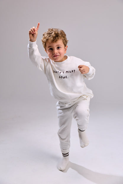 Santa sweatshirt - coconut milk-christmas special