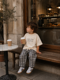 Stone Check Linen pants
