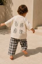 Stone Check Linen pants