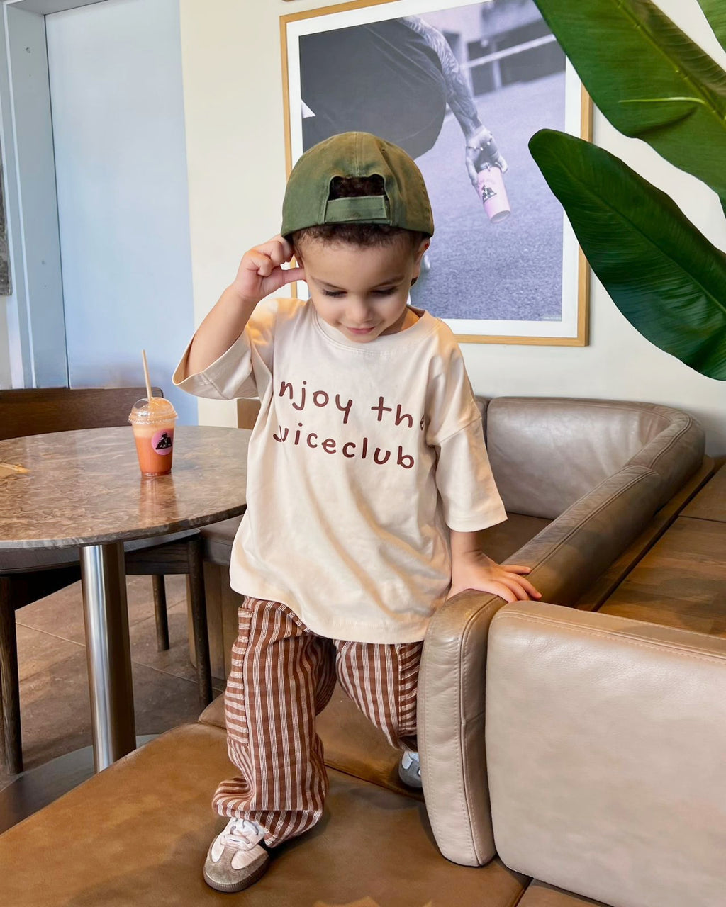 Juice Club Oversized T-Shirt - Oat Milk