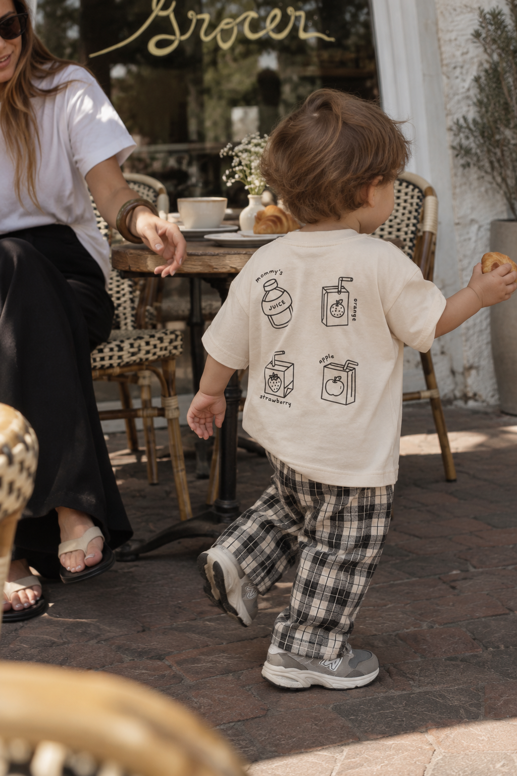 Stone Check Linen pants