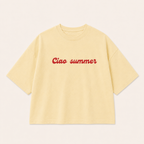 Summer  Checklist Oversized T-shirt - Buttercream