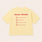Summer  Checklist Oversized T-shirt - Buttercream