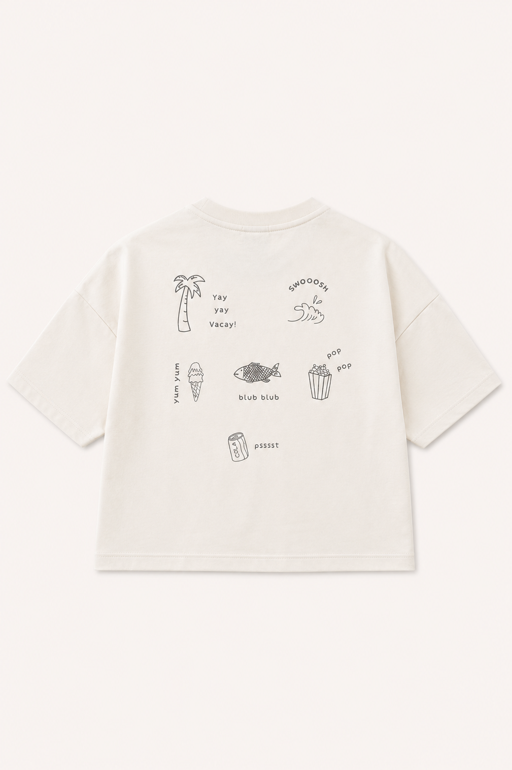 Vacaciones Oversized t-shirt - Coconut Milk