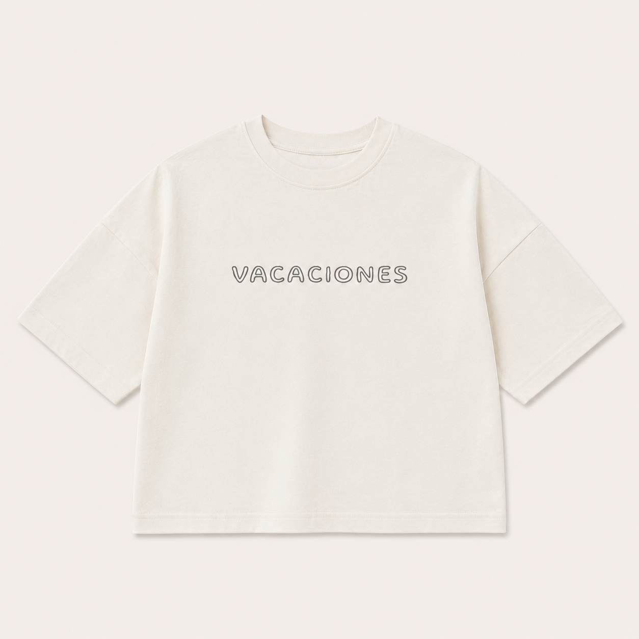 Vacaciones Oversized t-shirt - Coconut Milk