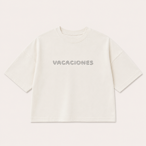 Vacaciones Oversized t-shirt - Coconut Milk